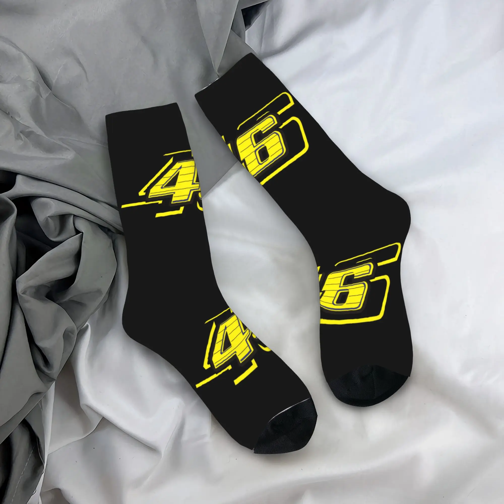 Custom Motor-Gp Racer Mens ถุงเท้าลูกเรือ Unisex ตลก 3D การพิมพ์รถจักรยานยนต์ชุดถุงเท้า