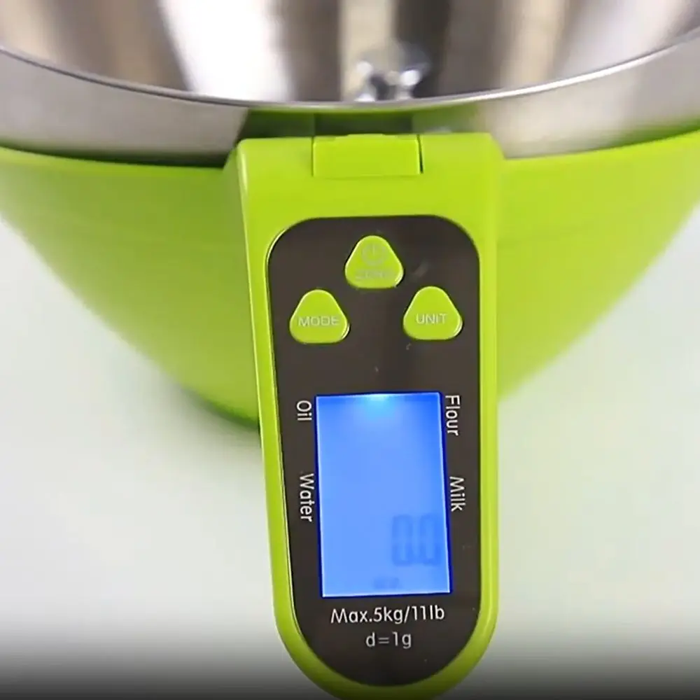 

Practical Digital Electronic Scale Bowl with Graduated Measuring Cup Detachable Food Scale Precise 1g/5kg Baking Scale Flour