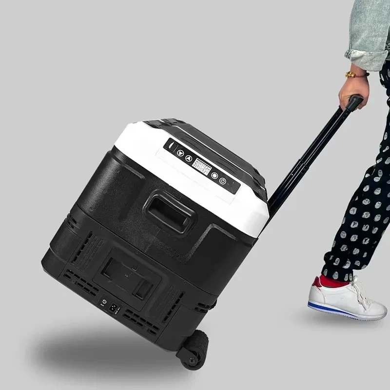 ثلاجة سيارة تعمل بالطاقة الشمسية 50 لترًا و12 فولت، ثلاجة بفريزر سيارة محمولة سعة 60 لترًا #5