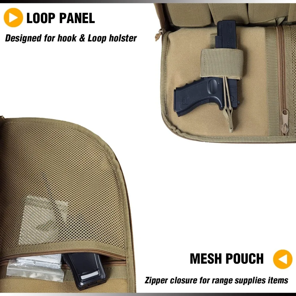 Tactical Single Scoped Long Gun Bag Soft Rifle Case for Shooting Range Outdoor Hunting | US Flag Patch + Universal Gun Holder Included | 35" 41" view 3