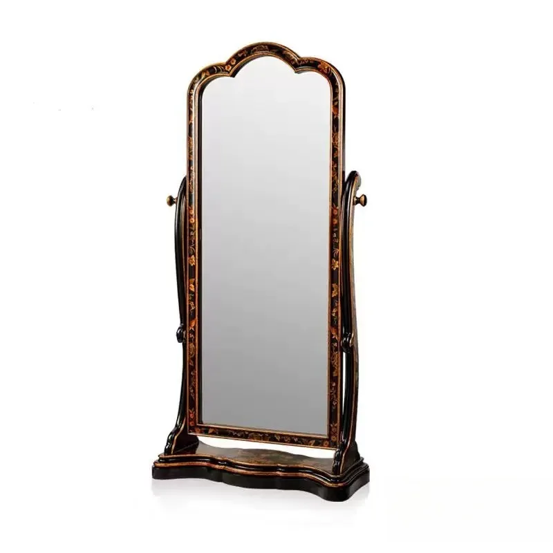 Long Vintage Decorative Mirrors Floor Standing Black Bedroom Mirrors Full Body Design French Espejos Decorativos Home Decoration