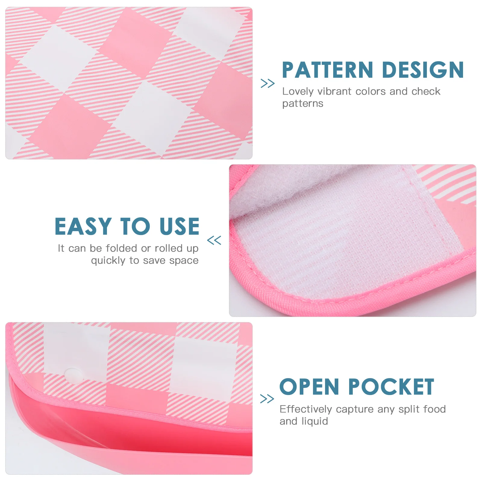 

Waterproof Rice Bag Adult Washable Bibs with Food Catcher Large Cloth for Diners Tpu Women's Drool