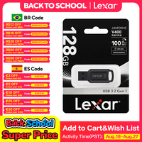 Lexar USB3.2 JumpDrive V400 High Speed Flash Memory Stick Reading 100mb/s 32GB 64GB 128GB 256GB Universal Serial Bus USB Drive