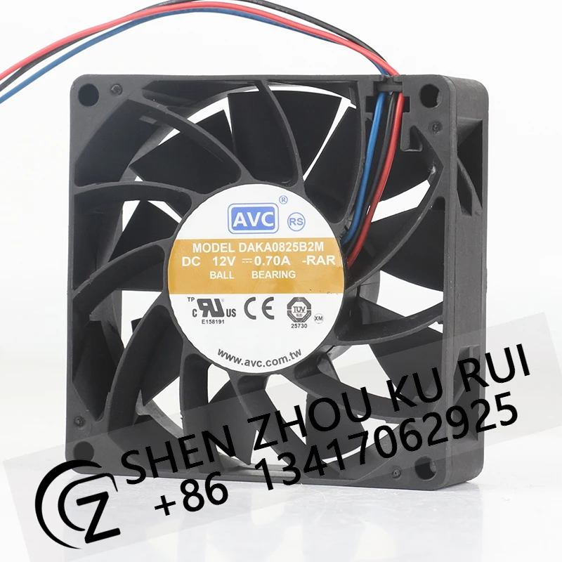 AVC 12V 0.70A 8025 High air volume Violent CPU converter Server 3-wire DAKA0825B2M cooling fan