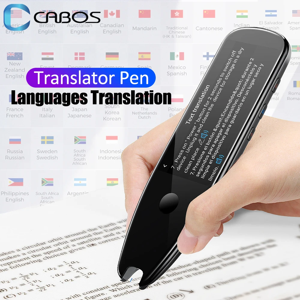 New 2023 Smart Voice Translator Pen For International Travel Business Trip English Portuguese Real-time Language Translator Pens