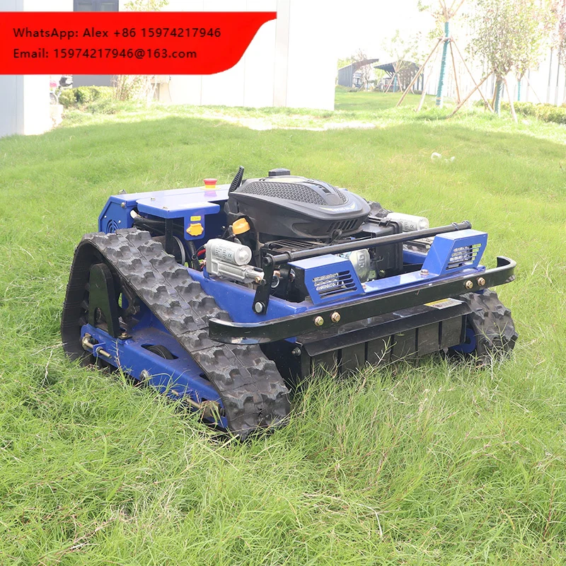 Customized Small Crawler Remote Control Mower Farm Grass Blade Automatic Lawn Mowing Robot Simple Commercial Lawn Mower Price