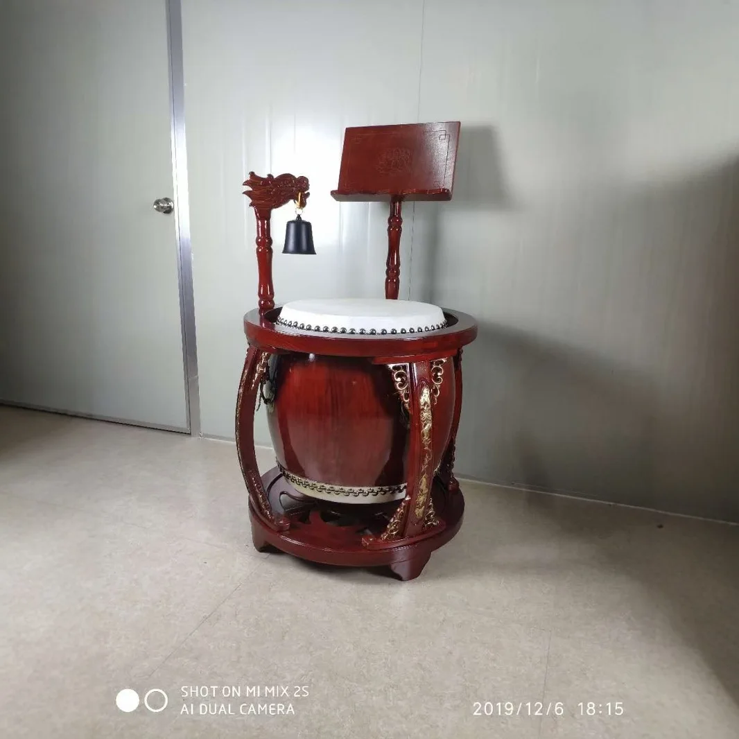 CZ  Stand Temple Dharma Emperor Bell Stand Tripod Folding Vertical Stand Hall Drum Taiwan Cowhide Drum Buddhist Supplies