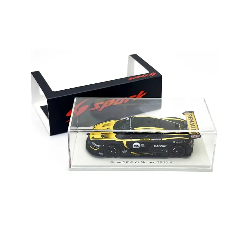 Spark 1/43 Renault R.S. Modèle en résine moulé sous pression Monaco Grand Masters, jouets de collection pour enfants, cadeaux de vacances pour enfants, 2018