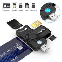 Rocketek USB3.0 Tax Declaration IC Smart Card Reader SIM Cloner ID EMV MMC SD TF Memory Card Reader Adapter for Windows Linux OS