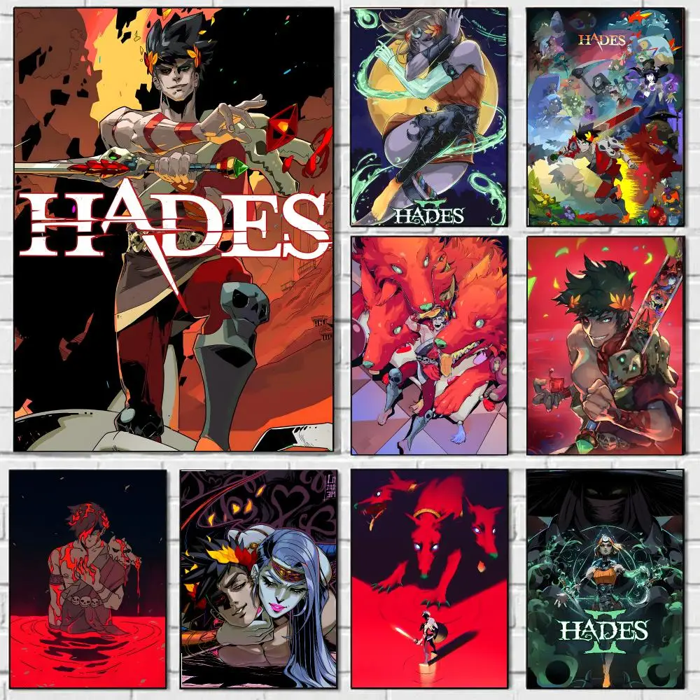 Game H-Hades Poster Art Print Poster Decorative Mural Home Bar Living Room Decor Gift Unframed