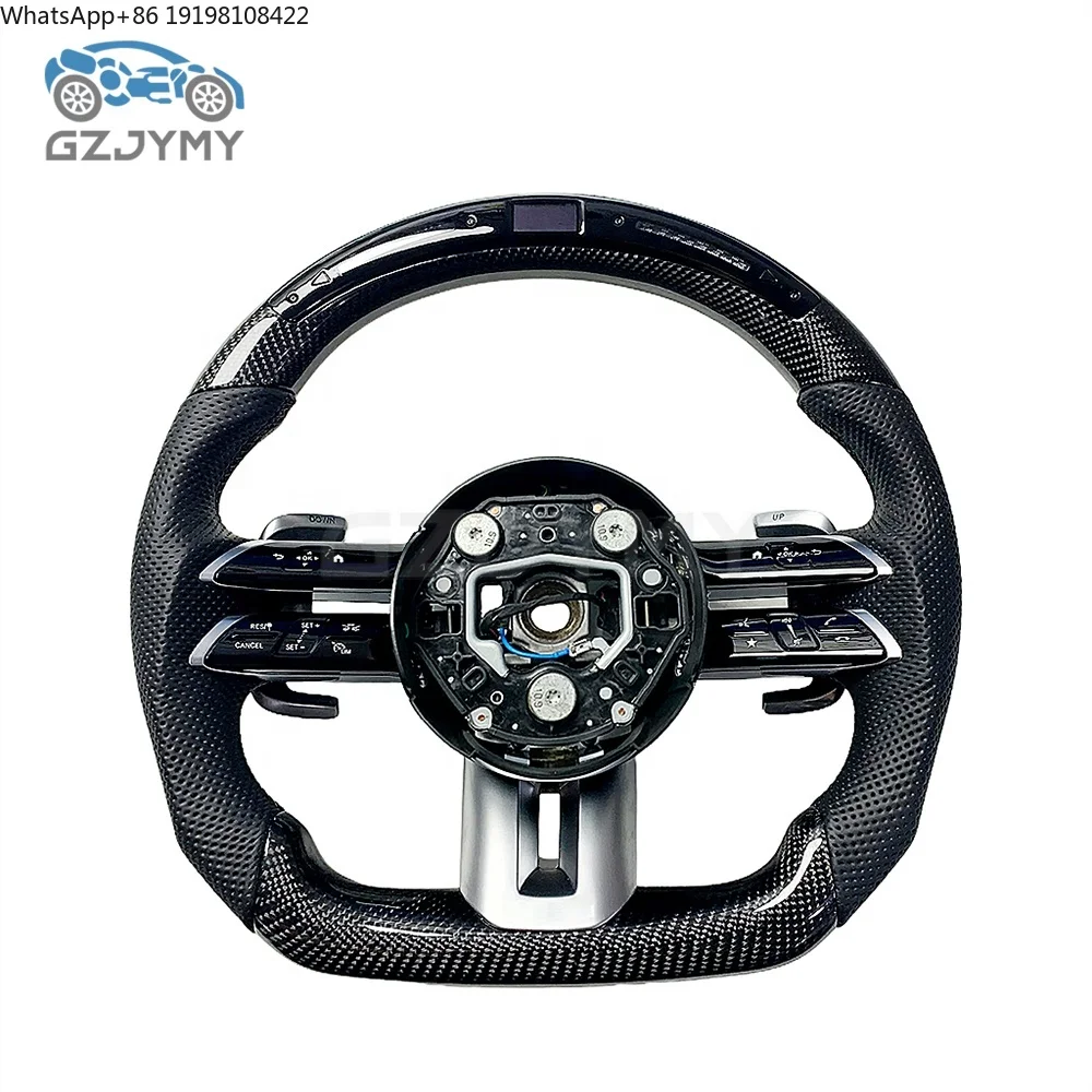 

Глянцевый карбоновый руль для моделей Mercedes-Benz AMG (совместим с W167/C257/W213/W205) — спортивный дизайн