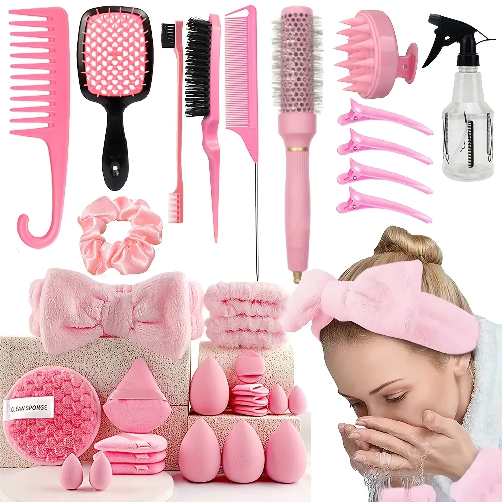 

33pcs/ Professional hairstyle comb set, suitable for creating various hairstyle tools, essential for home use and travel