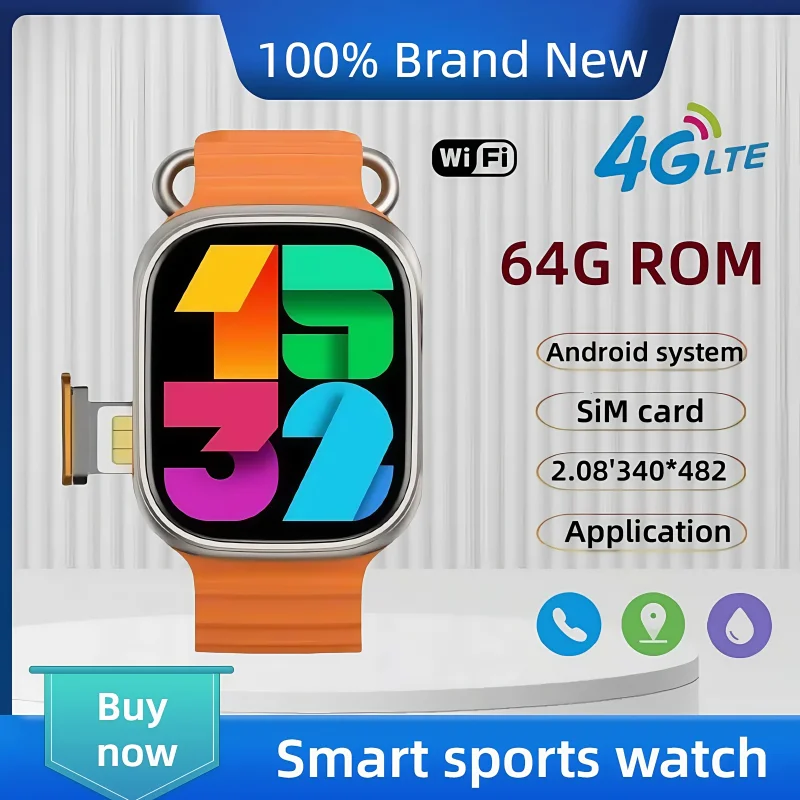 

GS29 Новые унисетевые умные часы 4G, управление Android, система S10, GPS-карта, Google Play, шагомер, отслеживание сна, SIM-карта