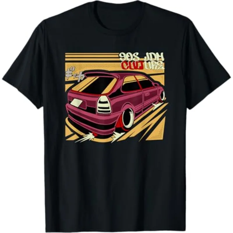 

Мужская и женская футболка Honda, летняя новая гоночная мотоциклетная футболка для любителей езды с короткими рукавами, топ с рисунком JDM EK Hatch Car