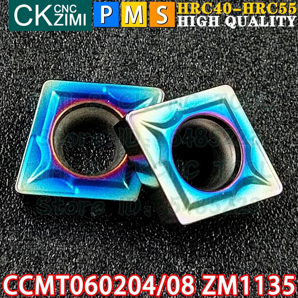 Imagem -06 - Pastilhas de Metal Duro Ferramentas de Pastilhas de Torneamento Internas Externas Ferramentas de Corte de Torno de Metal Cnc Ccmt21.51 Ccmt21.52 Ccmt 0602 Ferramentas de Carpintaria Ccmt060204 Zm1135 Ccmt060208 Zm1135