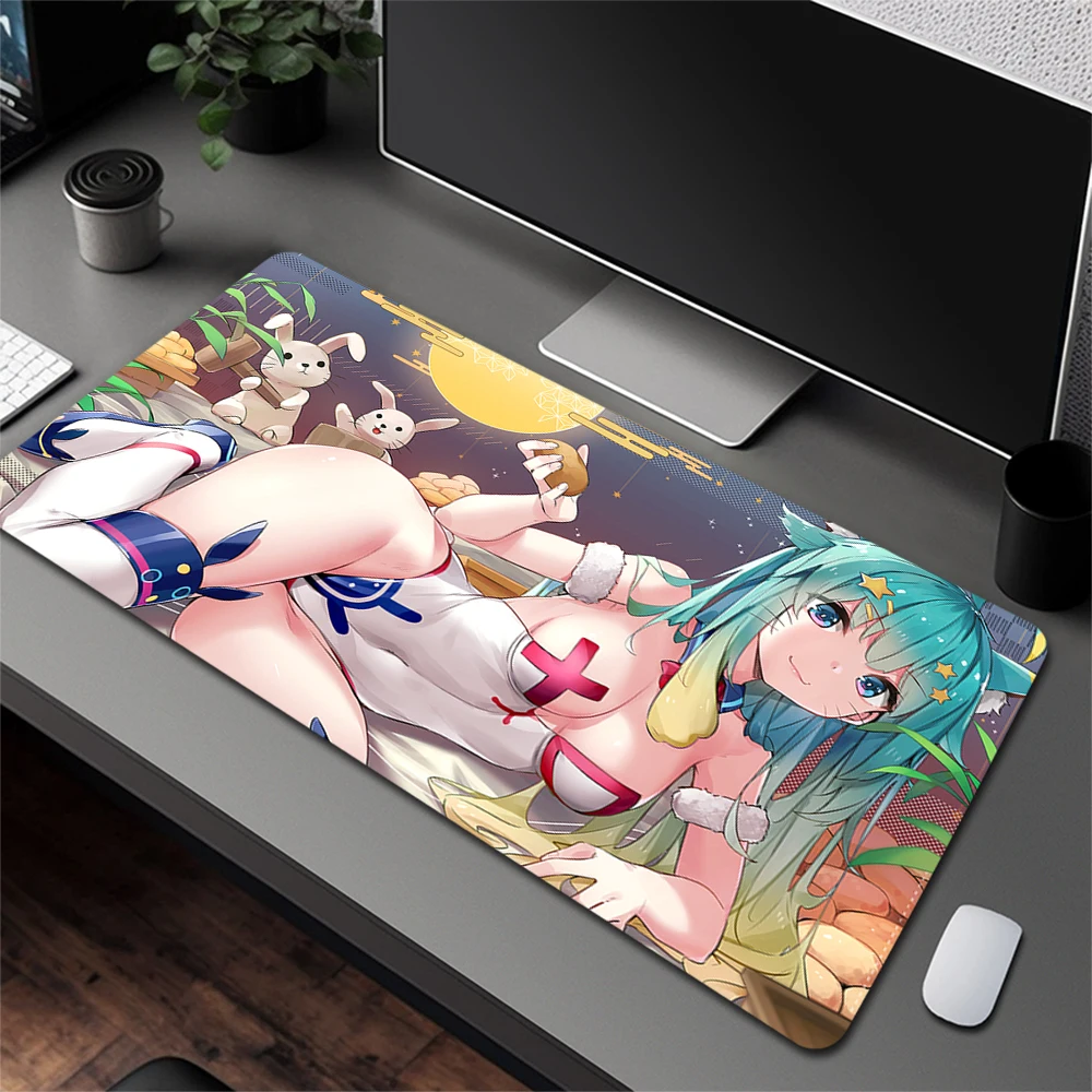 

Premium Large Gaming Mousepad Anime Mouse Pad HD Print Cute Mouse Mat Gamers Decoracion Desk Mat 900x400mm Kawaii Keyboard Mats