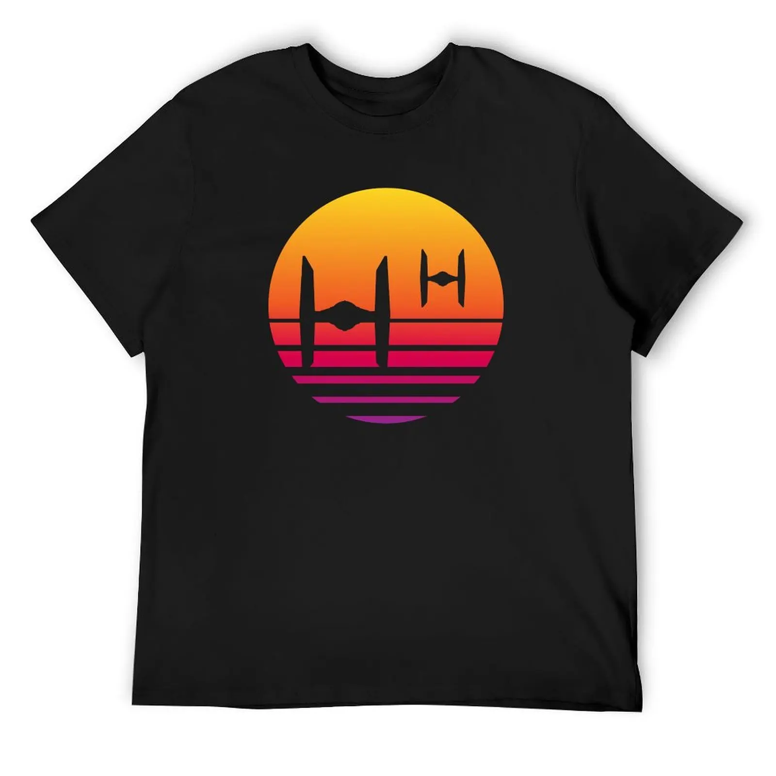 Classic Sci-Fi Sunset T-Shirt customizeds quick-drying graphic t shirts men t shirt