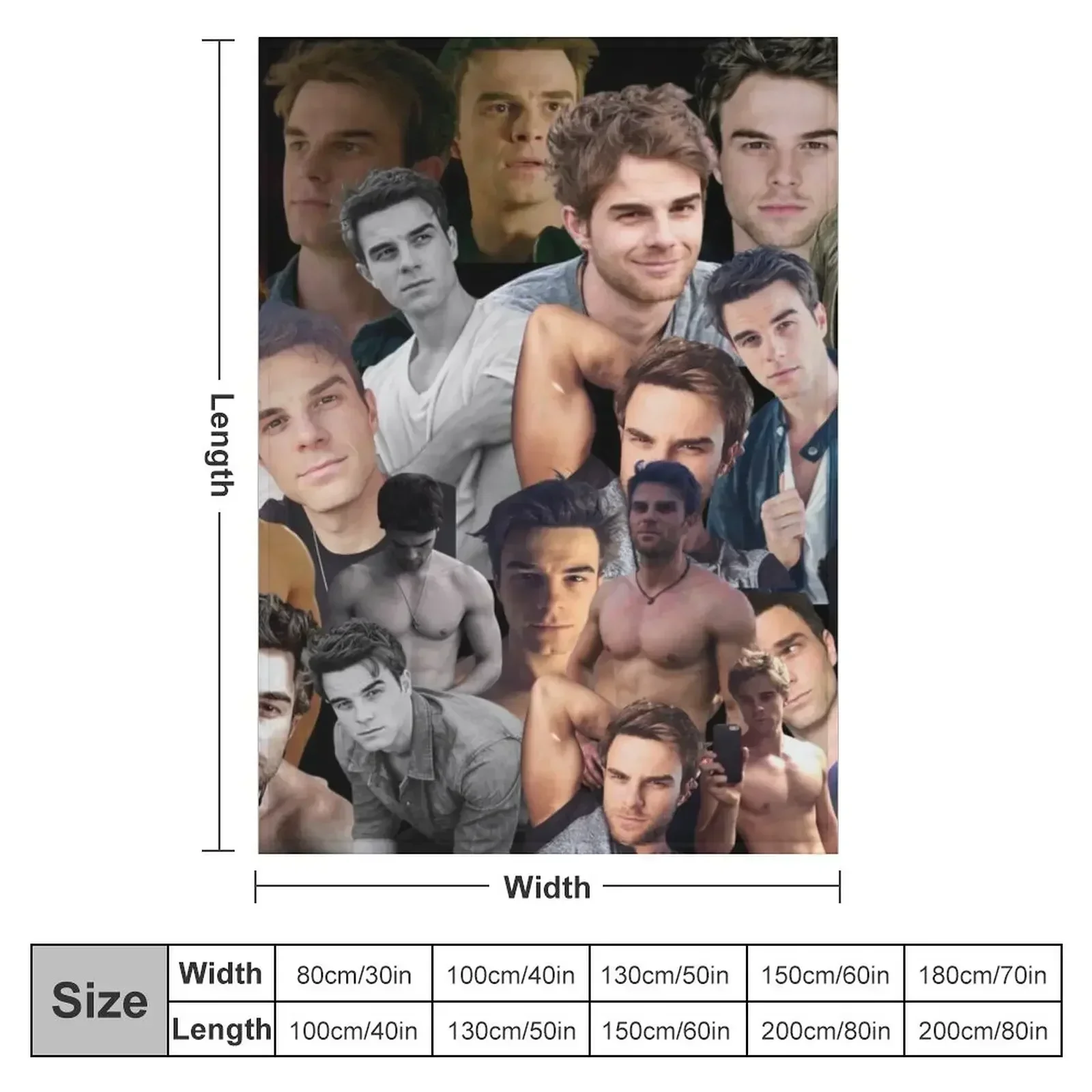 kol mikaelson photo collage Throw Blanket couch cozy soft plush fuzzy picnic outdoor blanket