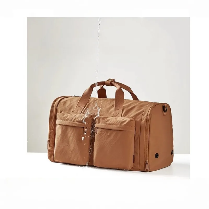 Travel Duffle Bag Polyester Large Capacity Multi Pocket Travel Duffle Bag Crossbody Wet Dry Separation Luggage Bag Short Trip