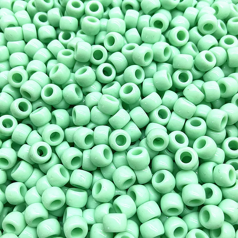 NEW 50pcs/lot 6X9mm Big Hole Acrylic Beads Spacer Loose Beads for Jewelry Making DIY Handmade Bracelet Accessories