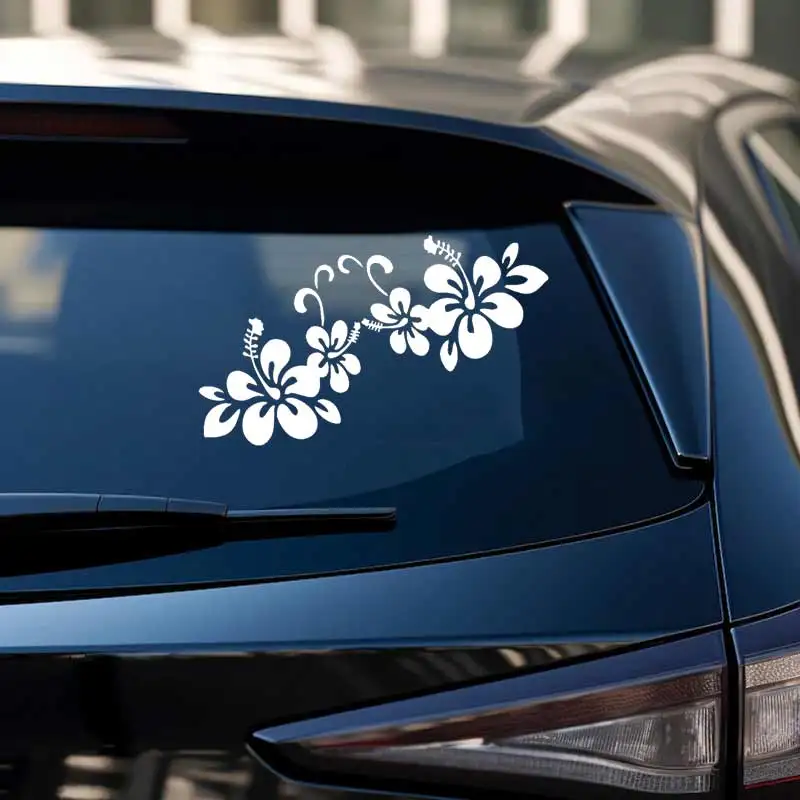 Car Sticker Flower Self-adhesive Decal For Automotive Rear Window And Bumper Waterproof Sticker Y460