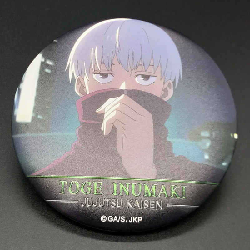 75MM Anime Jujutsu Kaisen Inumaki Toge Cosplay Birthday Xmas Gift Matte Relief Brooch Cartoon Game Reflective Press Laser Badge