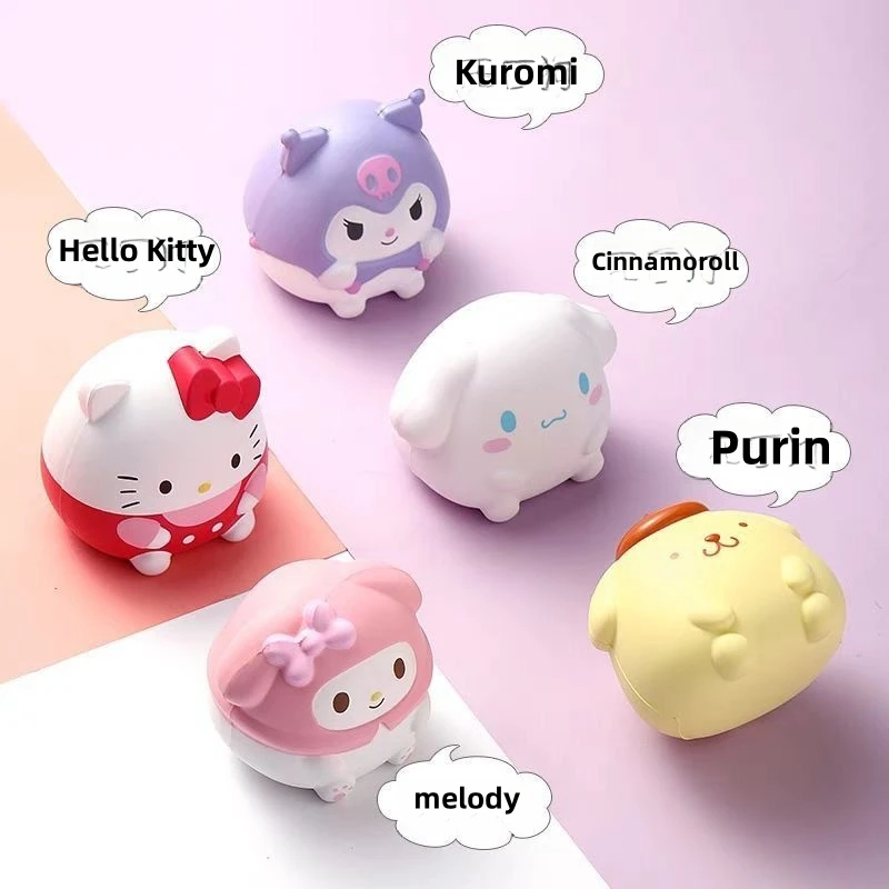 Sanrio Decompression Toys Kawaii Kt Kuromi Spotify Premium Toys Cinnamoroll My Melody Stress Relief Hand Pinch Ball Adult Gift