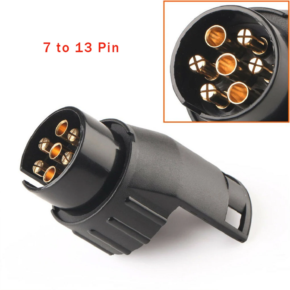 7 Pin To 13 Pin Plug Adapter Trailer Connector Towbar Towing Waterproof Plugs Socket Adapter Car Truck Caravan Accessories 12V