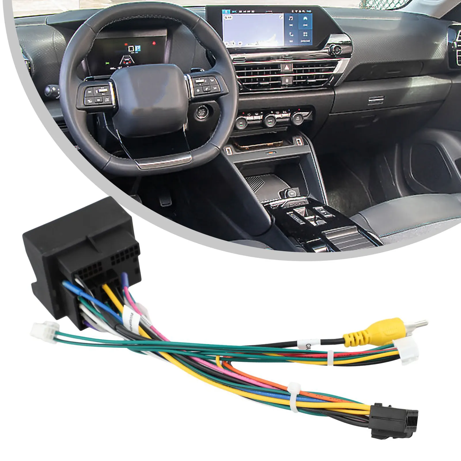 

16pin Harness Car Radio Harness Car Audio Installation ABS Material Easy Installation Non-Deformable For C3 For C4