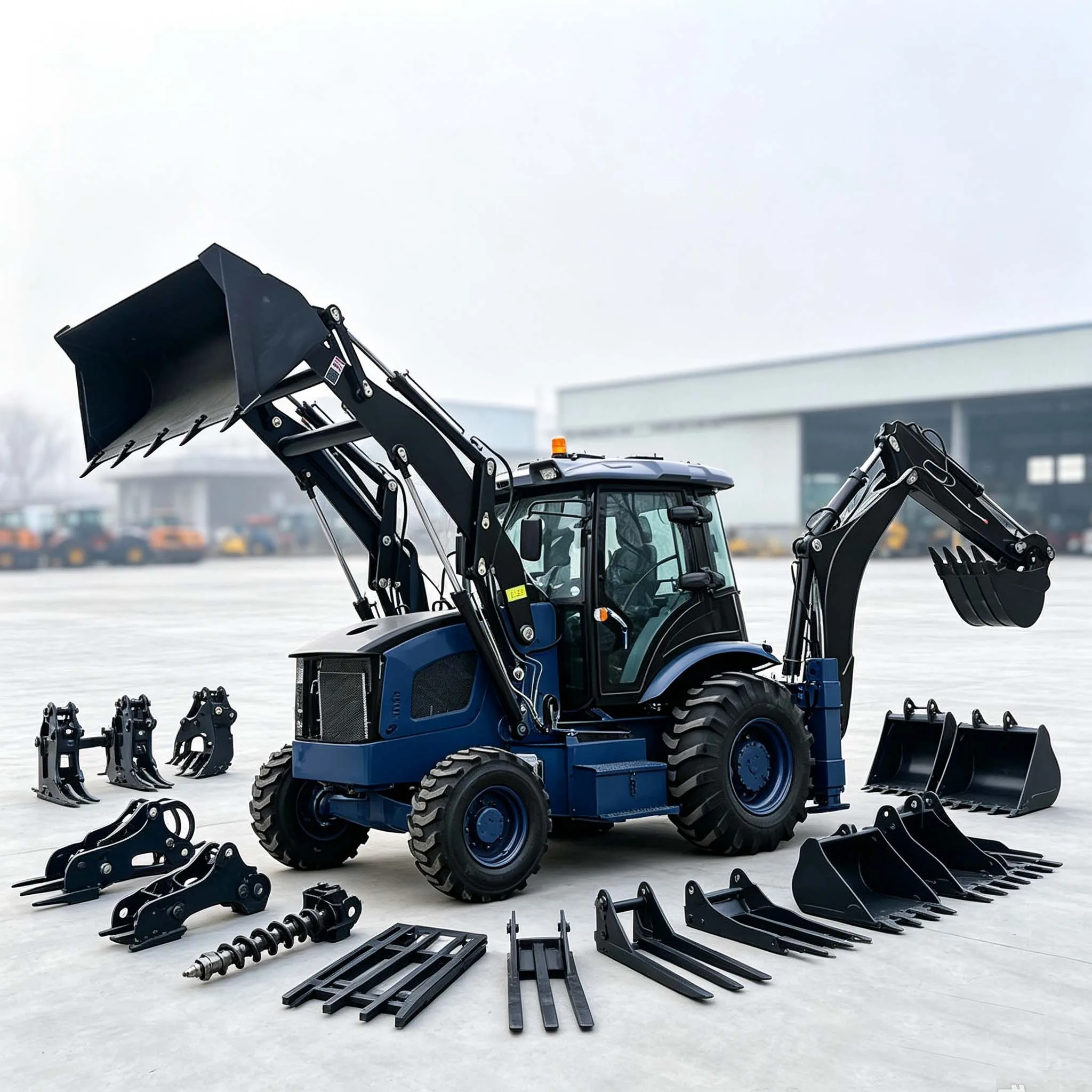 Flexible Rotation Compatible with Multiple Attachments mini loader backhoe loader accessories