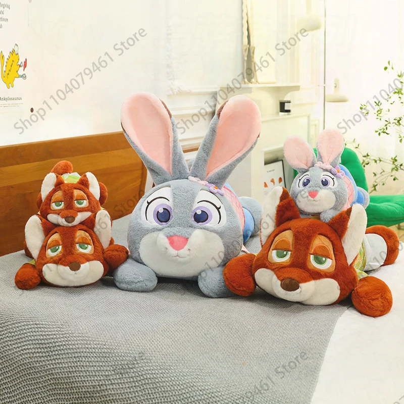

80cm Kawaii Stuffed Doll Judy Hopps Nick Wilde Clawhauser Plush Toy Anime Character Pillow Cute Large Stuffed Doll Kids Birthday