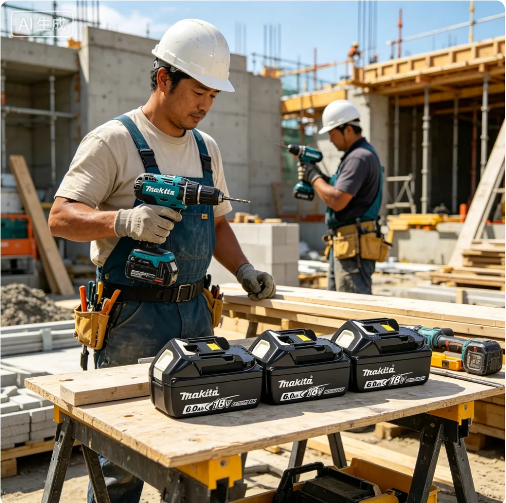 

100% Original Makita 18V 6.0Ah battery, for Makita BL1830， BL1830B， BL1840 ，BL1840B ，BL1850 BL1860B power tools battery