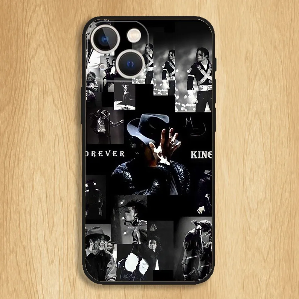 Michael Jackson Singer Phone Case For iPhone15,14,13,12,11,Pro,Max,Plus,Mini,X,XS,XR,8,7,6,S,Plus,SE Soft Black Case