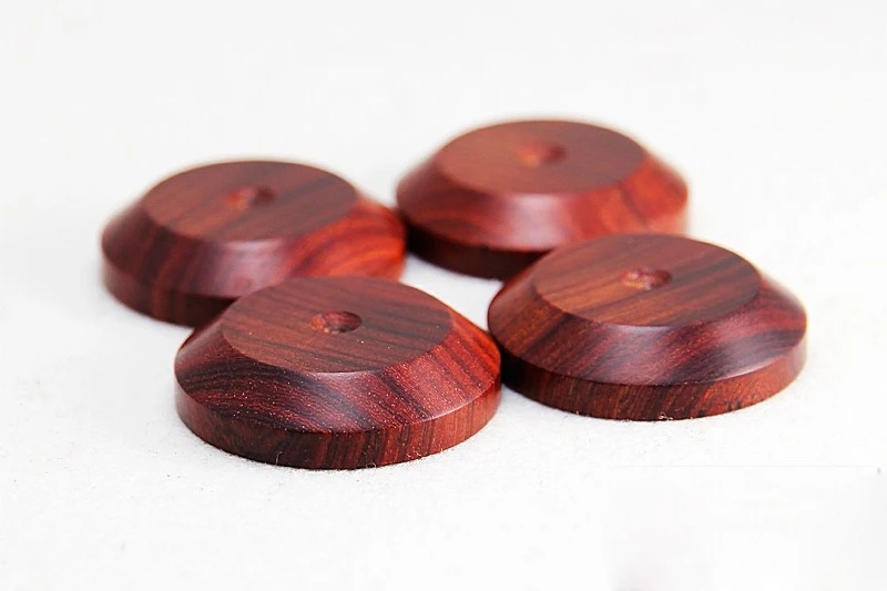 High Quality 4pcs Rosewood D33 Speaker Spikes Mat, Speaker Spike Shoes Pads , HiFi Feet