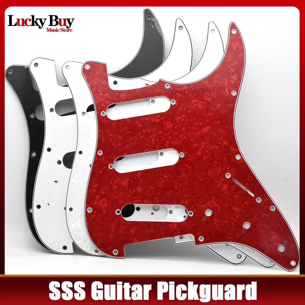 Golpeador de Guitarra SSS multicolor, 3 capas, 11 agujeros, placa antiarañazos para accesorios de Guitarra eléctrica ST FD
