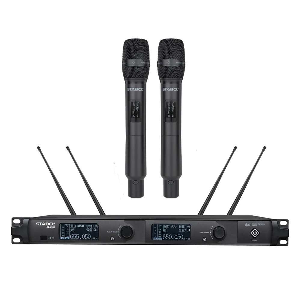 

STABCL ST-9380S High Quality Professional Handheld Dynamic Wireless Microphone True Diversity for Church Use