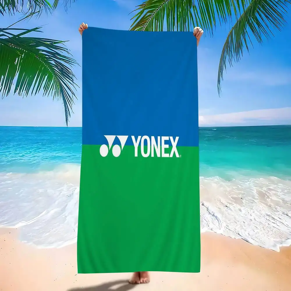 Toalla de playa de bádminton Y-Yonex con diseño de anime, suave y absorbente, regalos para niños, para viajes, camping, gimnasio