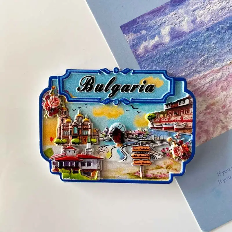 Bulgaria City Scenery 3D Magnetic Stickers Home Decorations Refrigerator Souvenir Travel Gifts