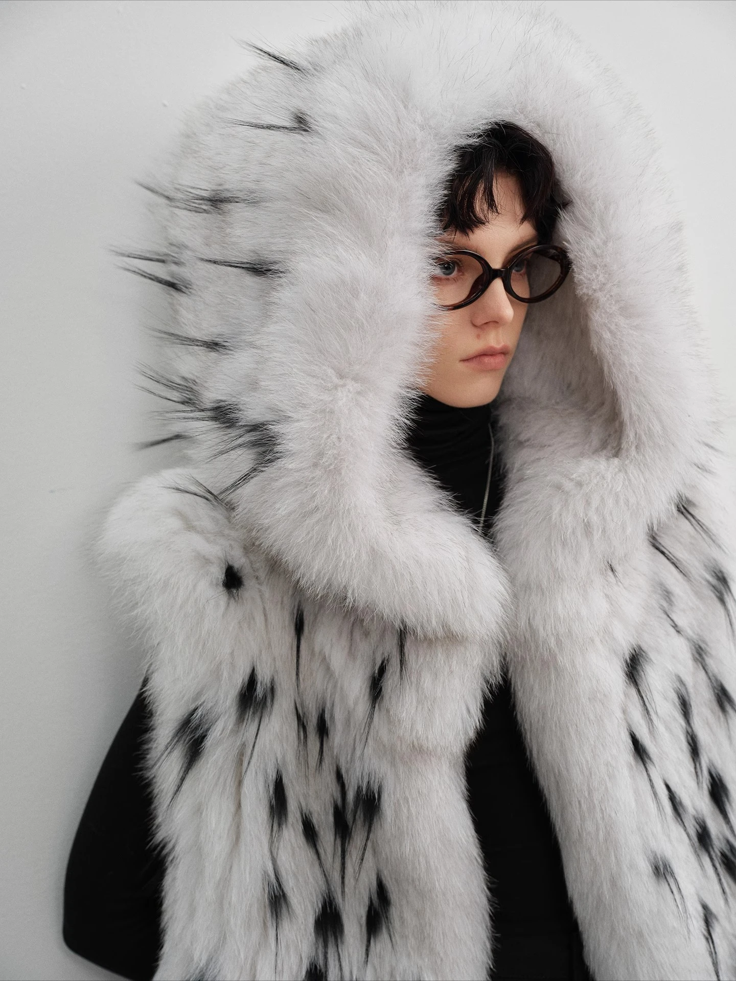 YOLANFAIRY Autumn and Winter Imported crown blue fox fur coat women's hooded sleeveless grey weave Fur vest шуба женская 2025