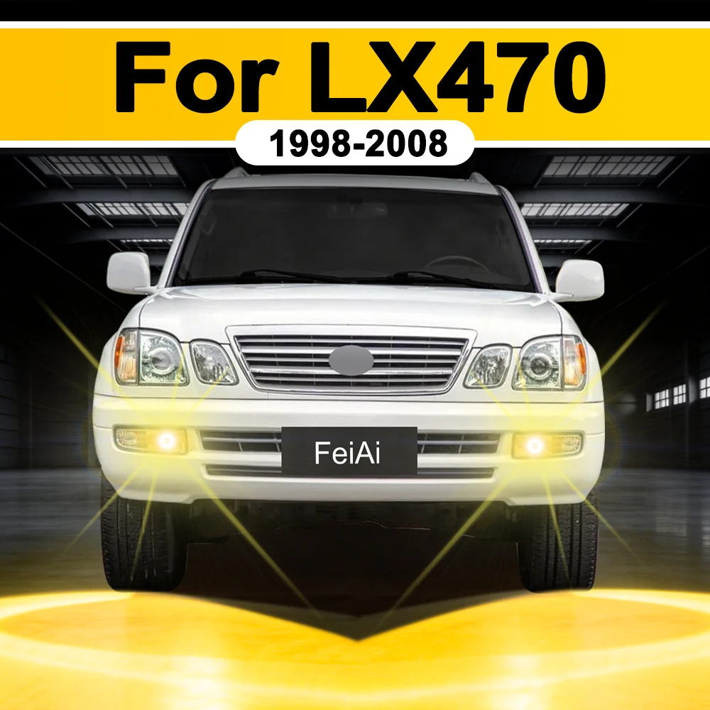 

Светодиодная лампа противотуманной фары для Lexus LX470 1998-2002 2003 2004 2005 2006 2007 2008 LX 470, аксессуары, передняя противотуманная фара, сверхъяркая LED-лампа