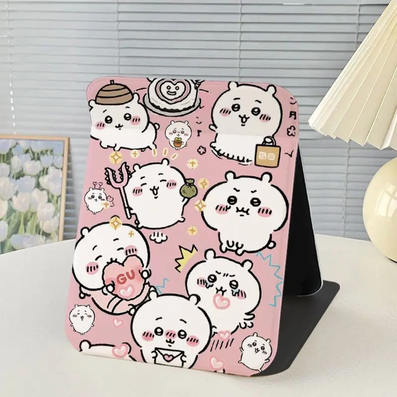 Jikikawa Cartoon Makeup Mirror - Large Size - Foldable Portable Makeup Mirror for Student Dormitory Desk Makeup Remover Mirror
