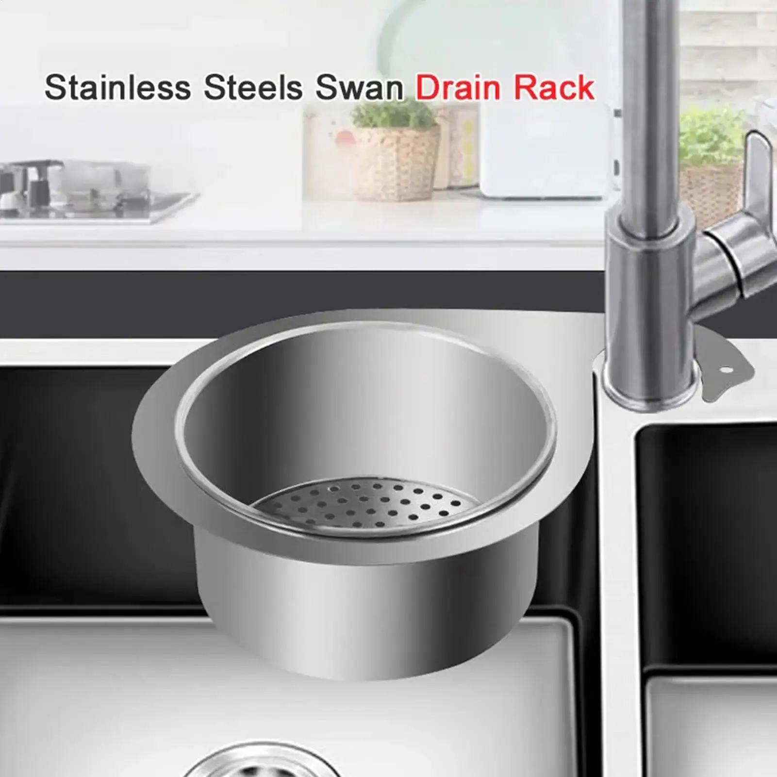 Multi-functional Drain Basket Stainless Steel Corner Sink St