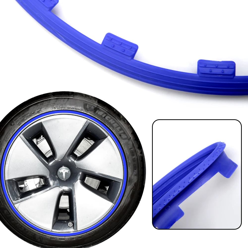 4x Car Hub protection ring Hub center cover For tesla model 3 2017-2021 tesla Anti Scratch Accessories Sticker Trim Decoration