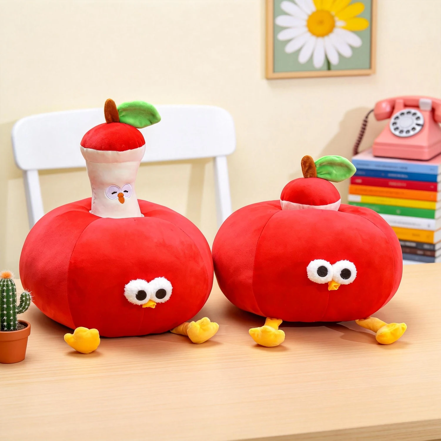 Cartoon Apple ‌DUNDUN‌ Plush Doll Core Apple Creative Design Interesting Scented Doll Pillow Sofa Ornament Birthday Gift