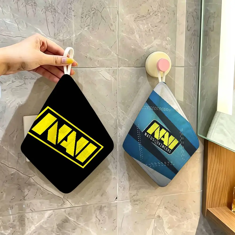 Navi Natus Vincere Polyester Cotton Hanging Kitchen Towel, Absorbent Hand Wiping Cloth for Daily Cleaning Drying