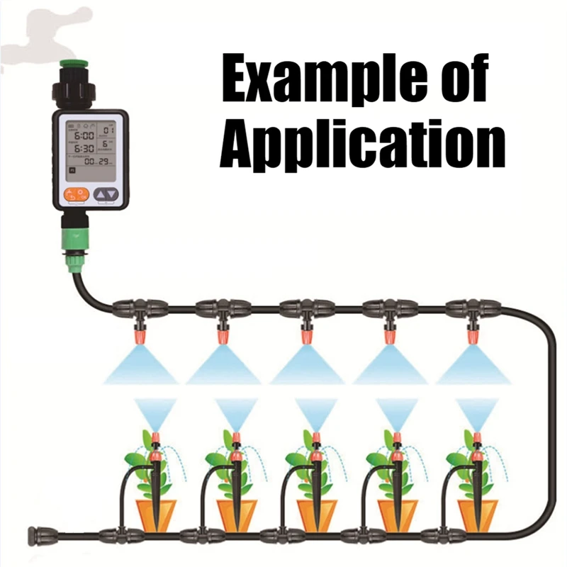 Automatic Manual Mode Irrigation Controller Rain Sensor Garden Watering Timer Multiple Program Battery Operated