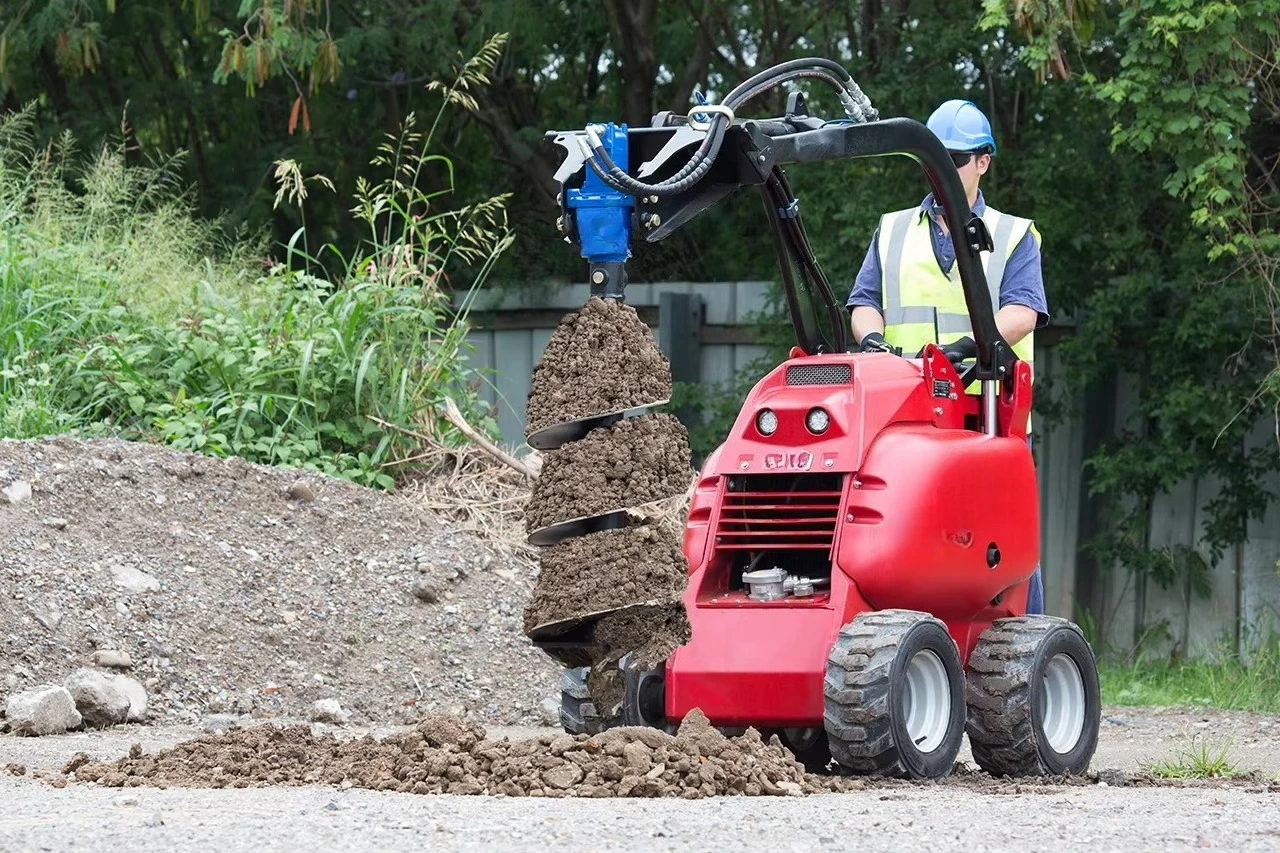 Excavator Auger Attachment Hydraulic Earth Auger Drill Bit Mini Excav Auger Drill