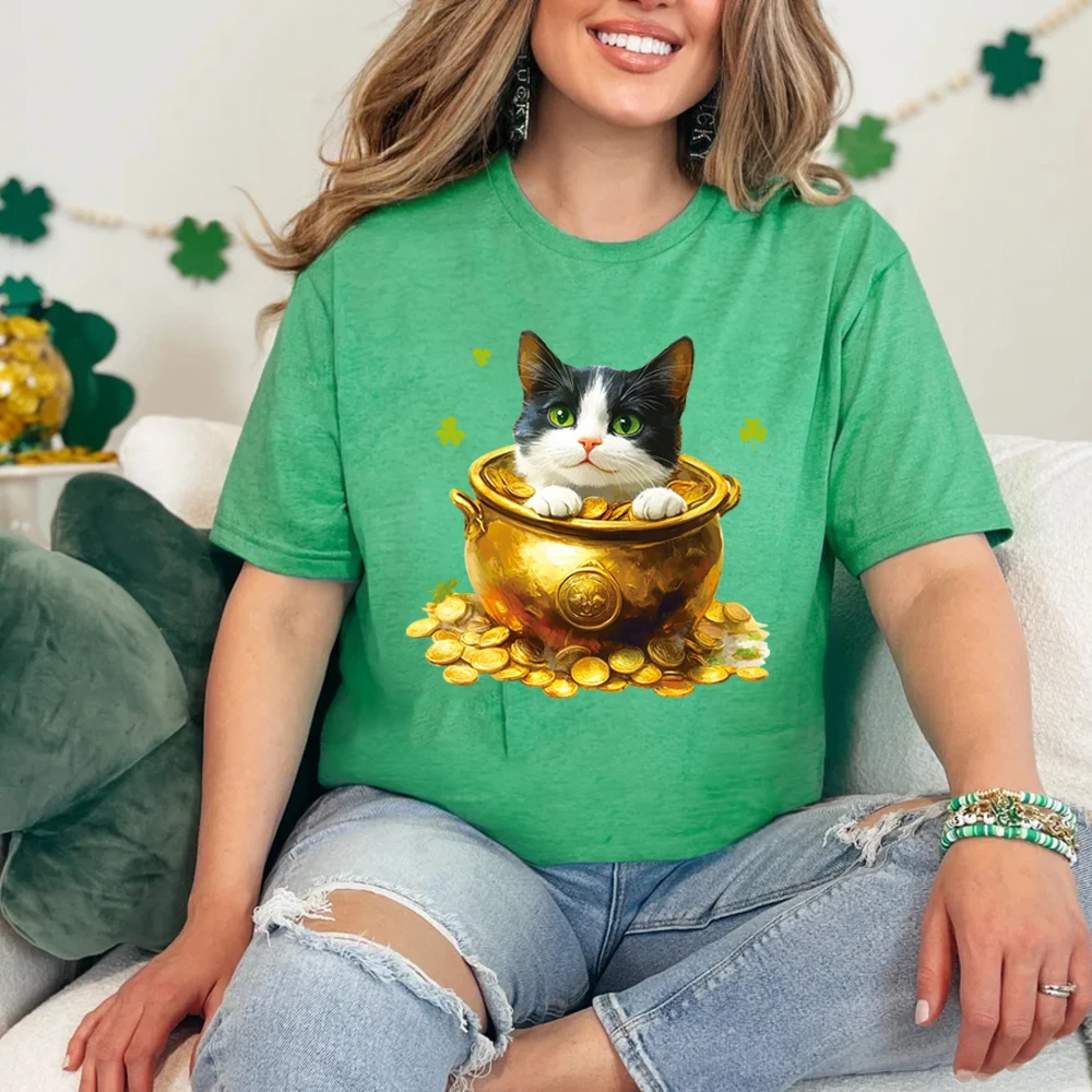 مجموعة ملصقات الضغط والطباعة بنمط كرتوني كلوفر من سانت باتريك - ديكور مختلط الألوان مناسب للاستخدام بنفسك