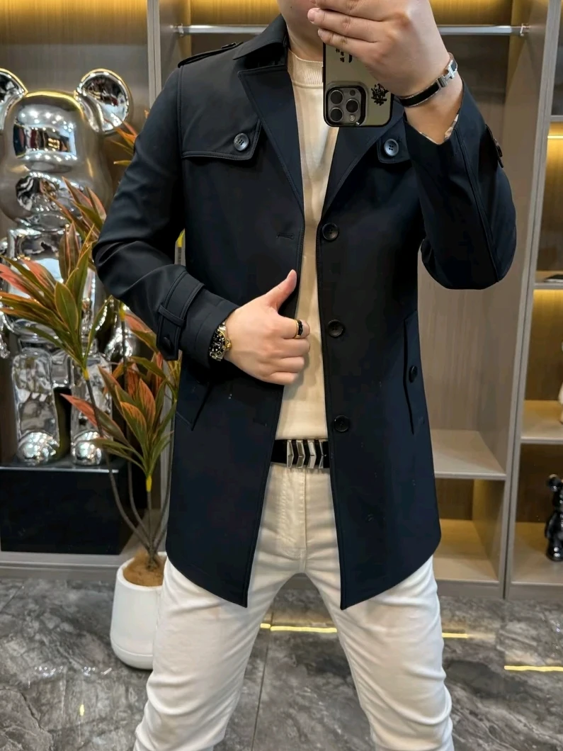 

Высококачественная мужская демисезонная ветровка в британском стиле: модная, универсальная, стильная, стандартного кроя, для активного отдыха, ветрозащитная