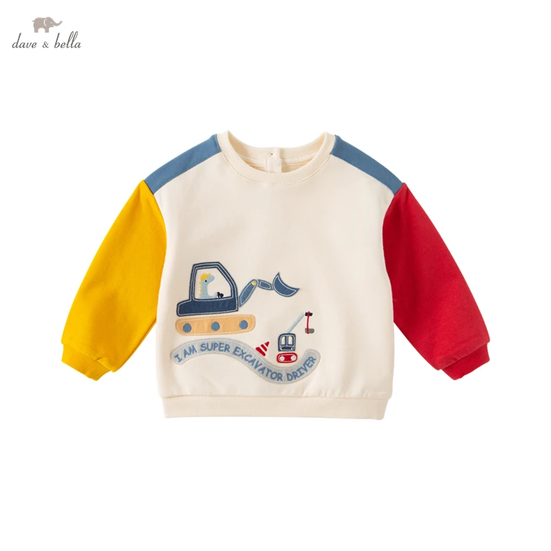 Dave Bella Children Spring Long Sleeve T-shirt Kids Brand Pullovers Boys Girls Fashion Designer Cotton Sweatshirts DB1231932